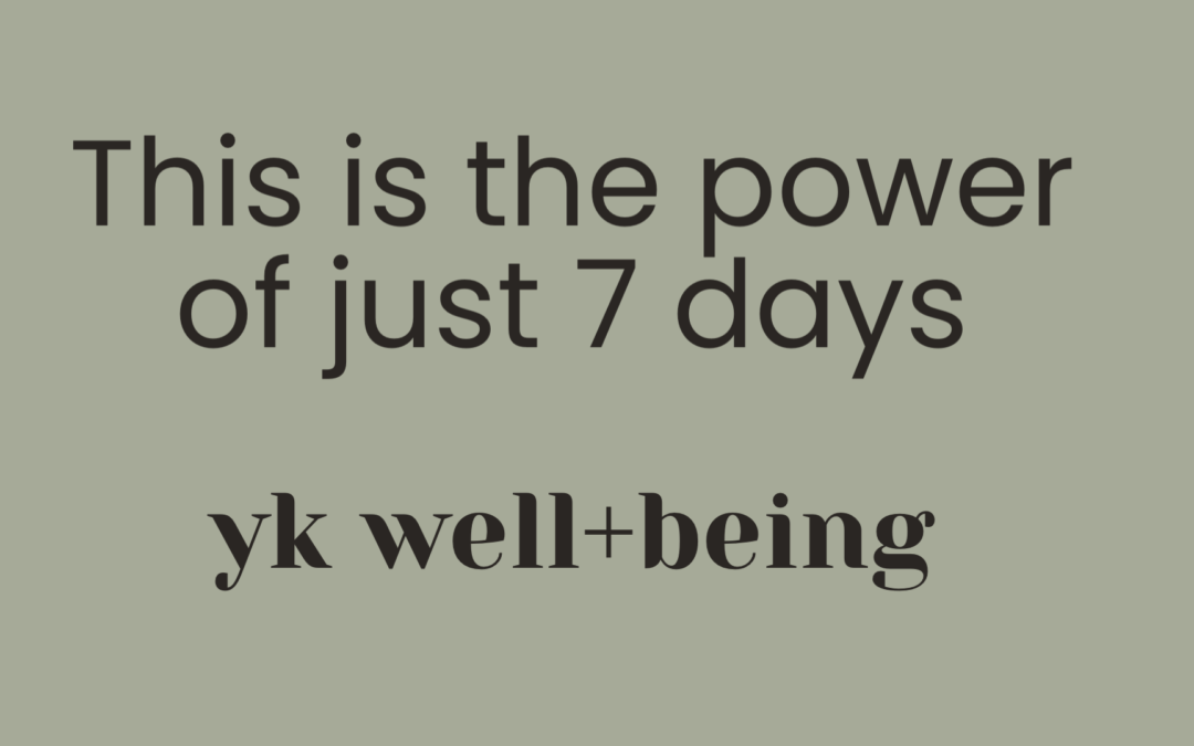 The power of JUST 7 DAYS of healthy atomic habits: